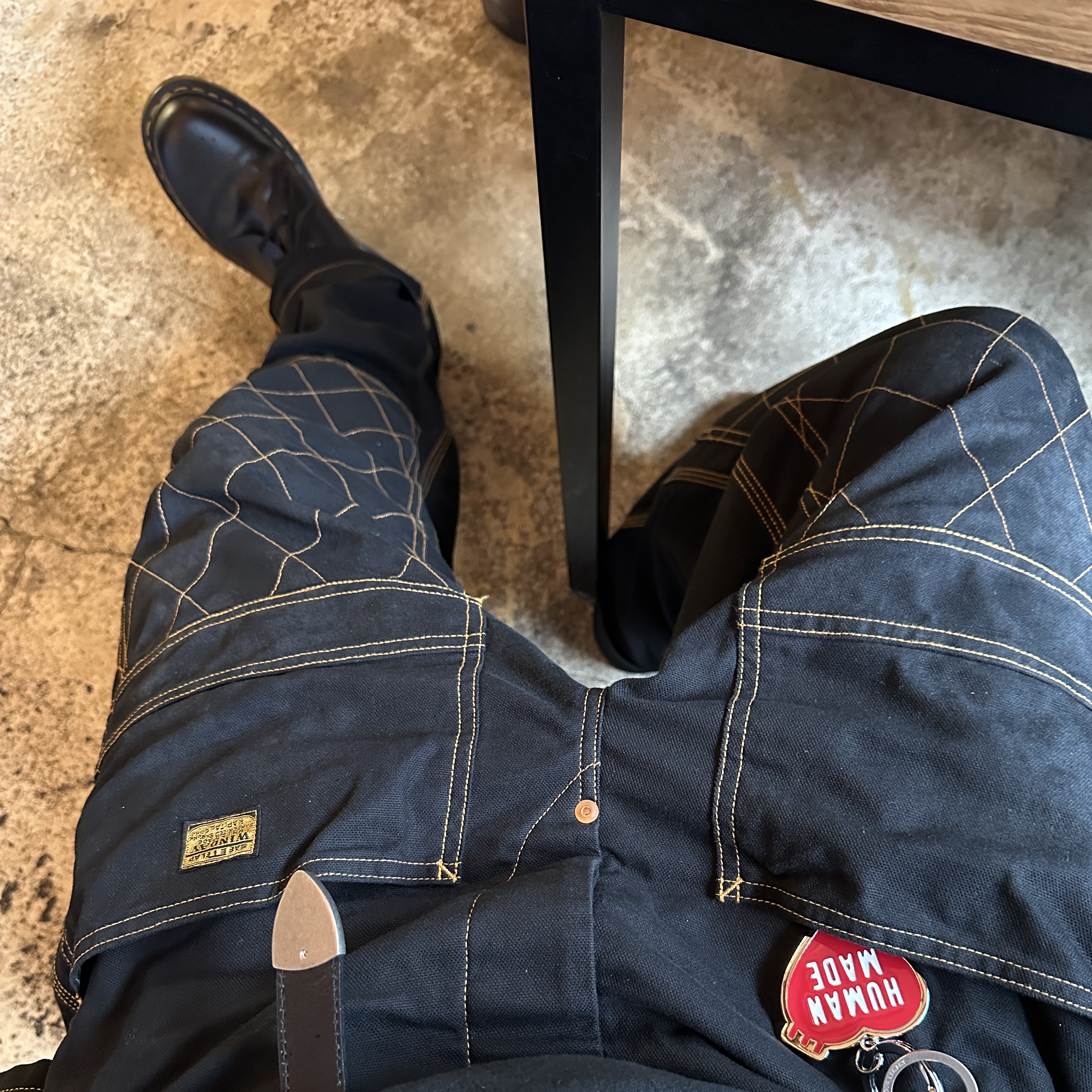 Dr. Martens 1461 Smooth Black, Human Made Carabiner 70mm Silver 착용 스타일