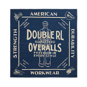Double RL Indigo Cotton Graphic Bandanna Indigo Cream