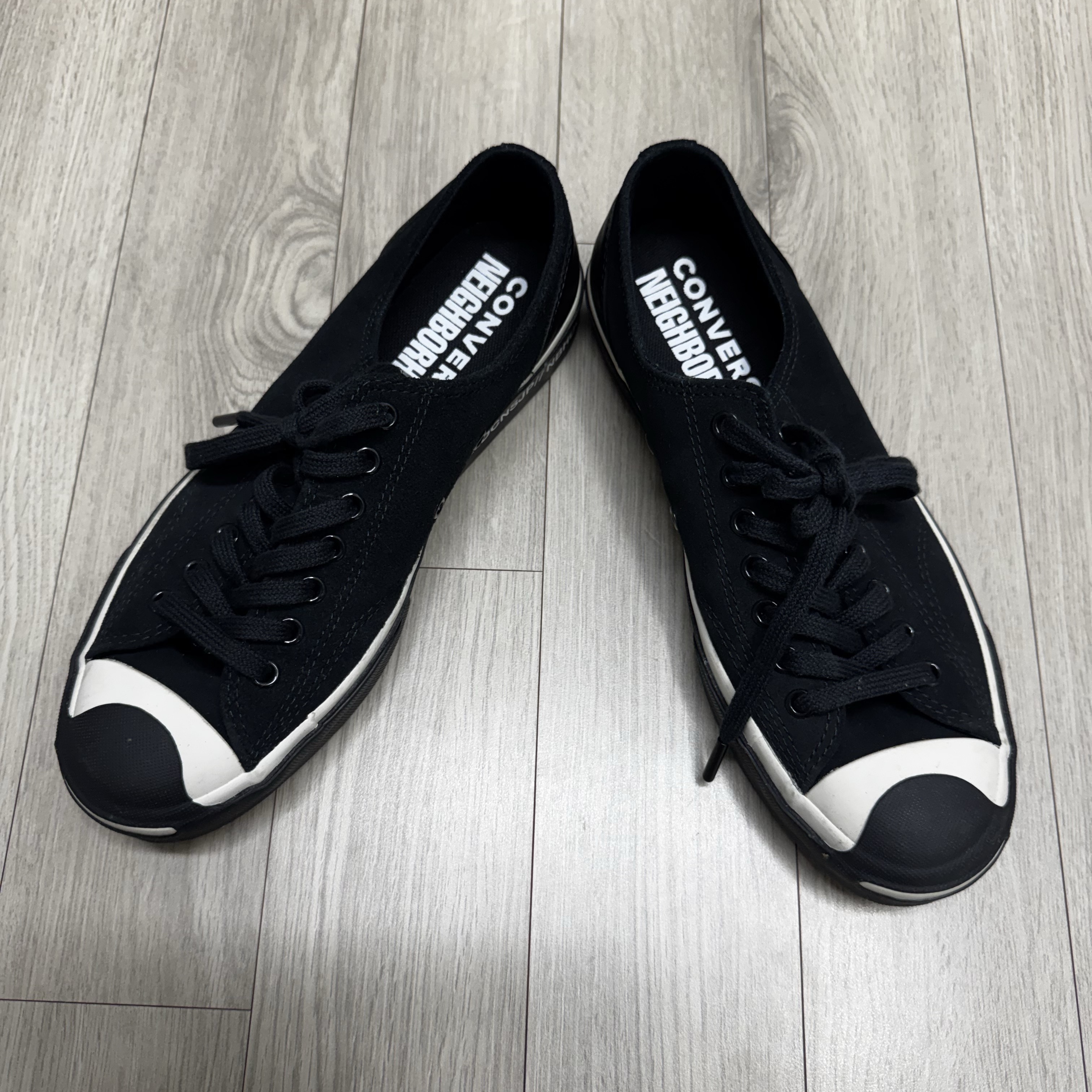 Converse x Neighborhood Jack Purcell Ox Motorcycle 착용 스타일 - 5