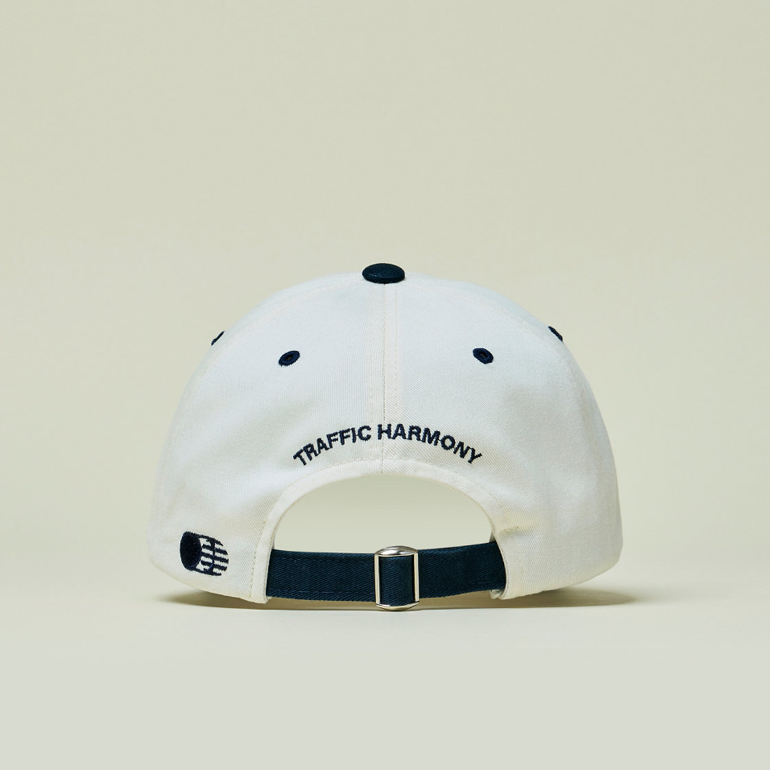 트래픽하모니 라운드 로고 딥핏 볼캡 아이보리&네이비(Traffic Harmony Round Logo Deep Fit Ball Cap Ivory & Navy) - 6