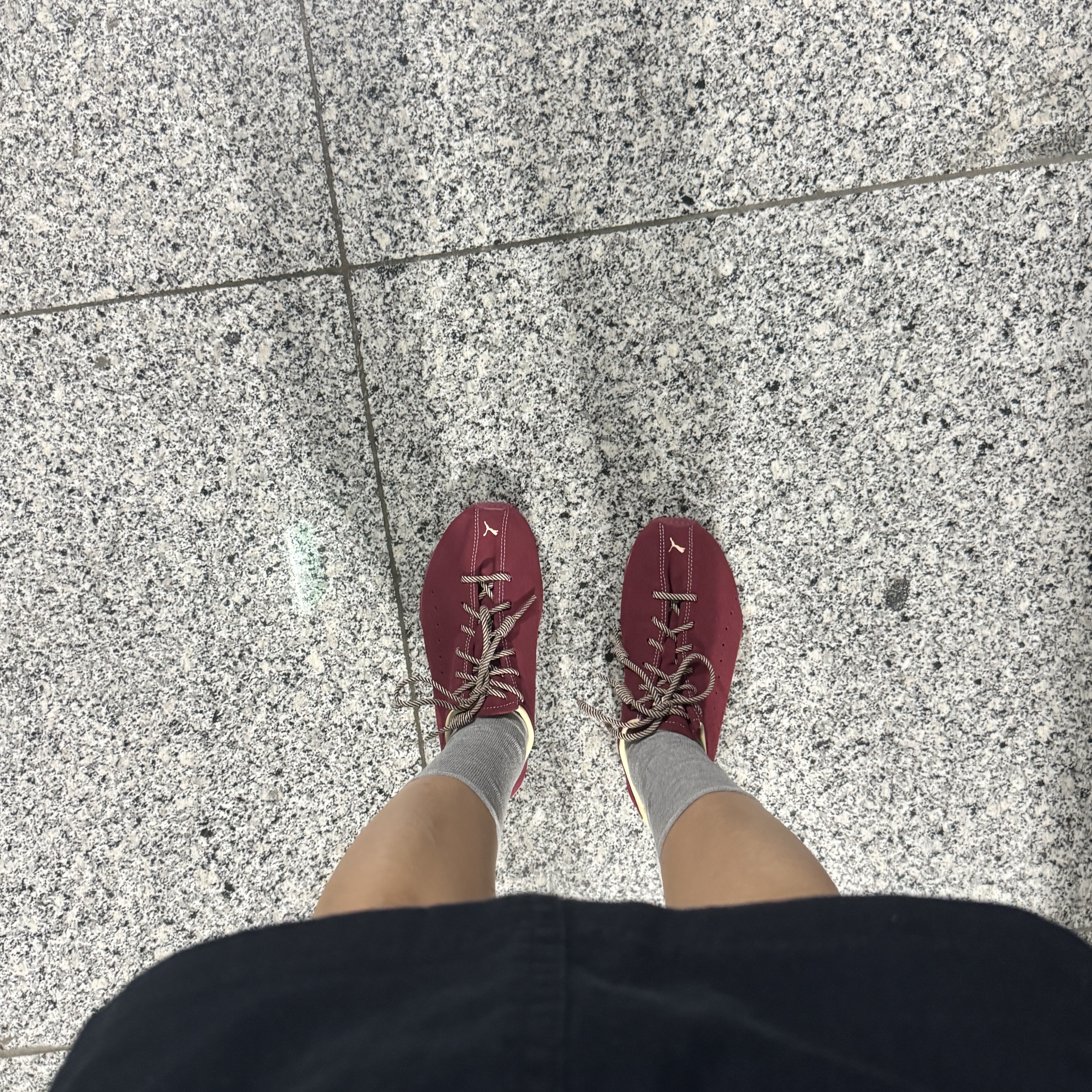 (W) Puma x Noafterno H-Street Casual Sports Shoes Red 착용 스타일