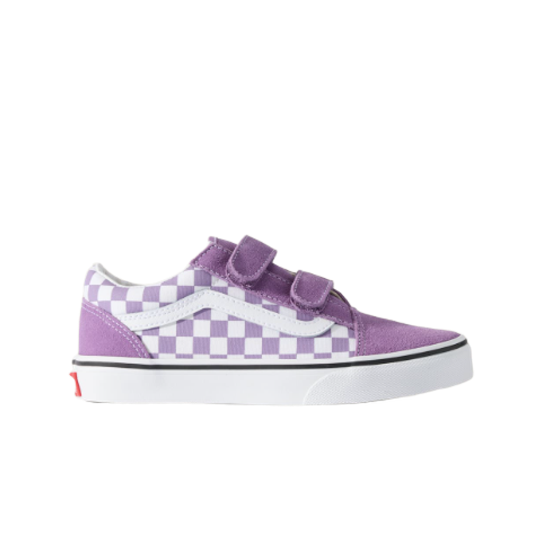 VN000CYAFRT (Kids) Vans Old Skool Velcro Color Theory Checkerboard Purple