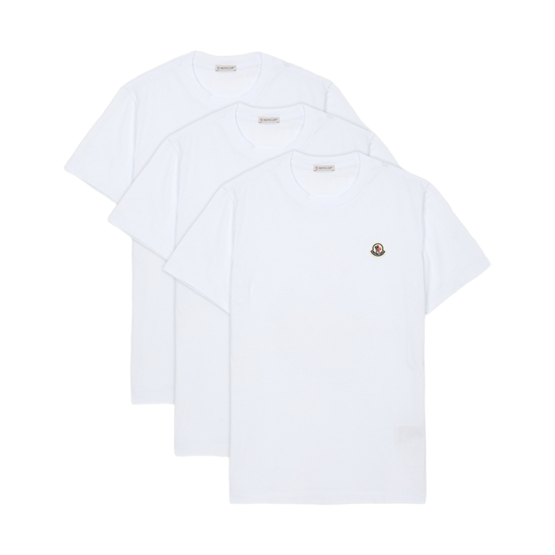8C00026 829H8 001 25S [25% 쿠폰] Moncler Short Sleeve T-Shirt White - 25SS (3 Pack)