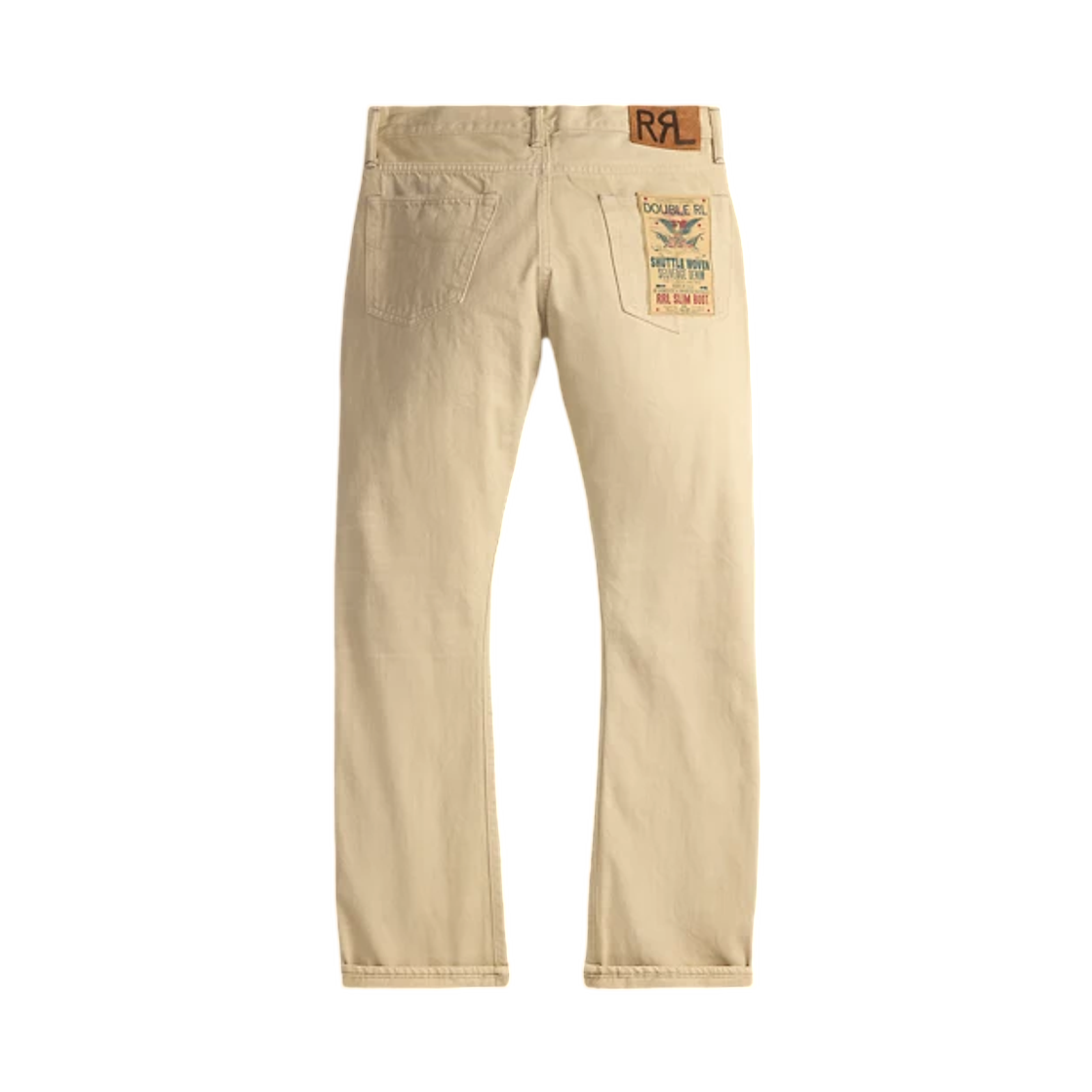 더블알엘 슬림 부트 크림 셀비지 진 디스트레스드 크림(Double RL Slim Boot Cream Selvedge Jean Distressed Cream) - 2