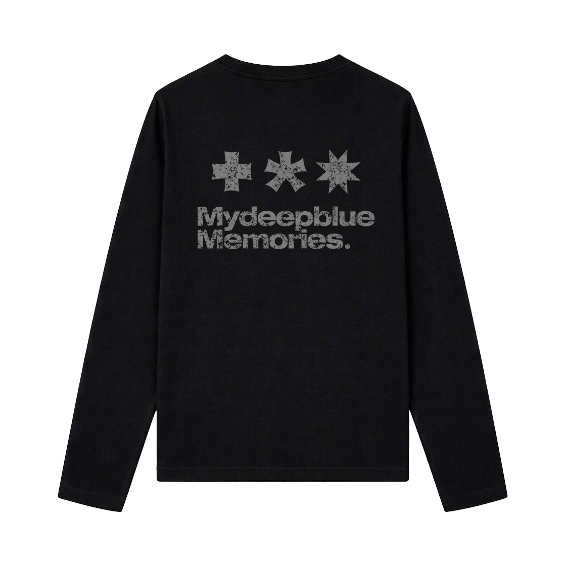 26072711 MydeepblueMemories W/M Crack Symbol Long Sleeveblack
