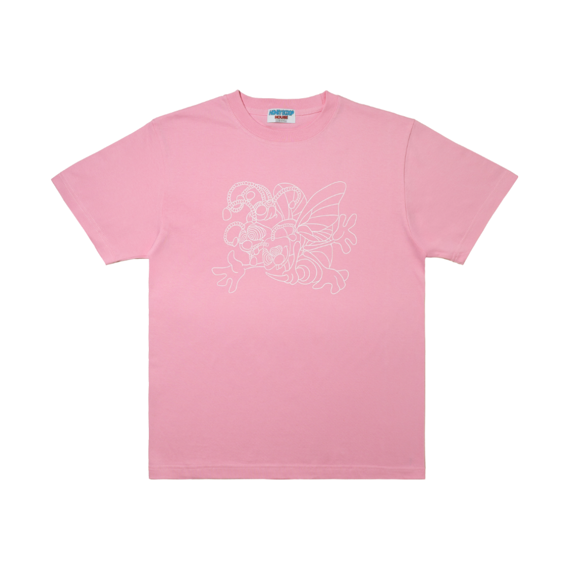HSH26TS222PK Honey Scoop House 3Bees Tee Pink