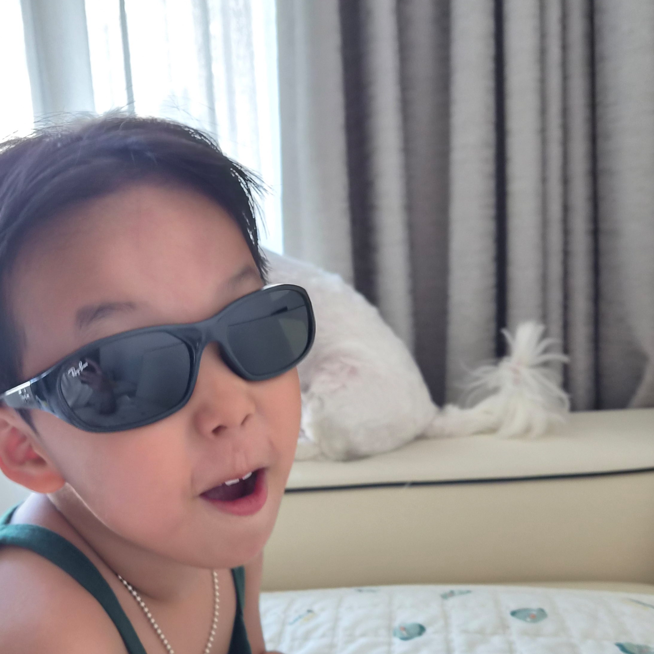 Ray-Ban DADDY-O II Polished Black Frame Green Classic G-15 Lenses 착용 스타일