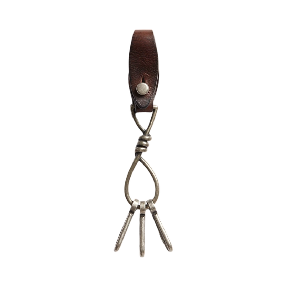 더블알엘 레더 키 포브 다크 브라운(Double RL Leather Key Fob Dark Brown) - 2