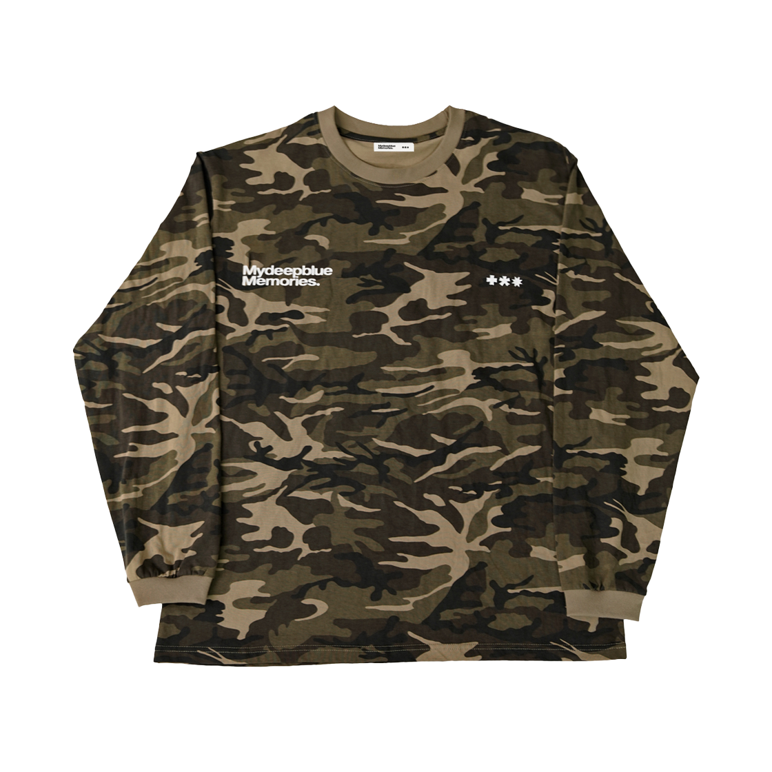 마이딥블루메모리즈 심볼 로고 카모 롱슬리브 티셔츠#1 베이지(MydeepblueMemories Mm Symbol Logo Camo Long Sleeve #1 Beige) - 2