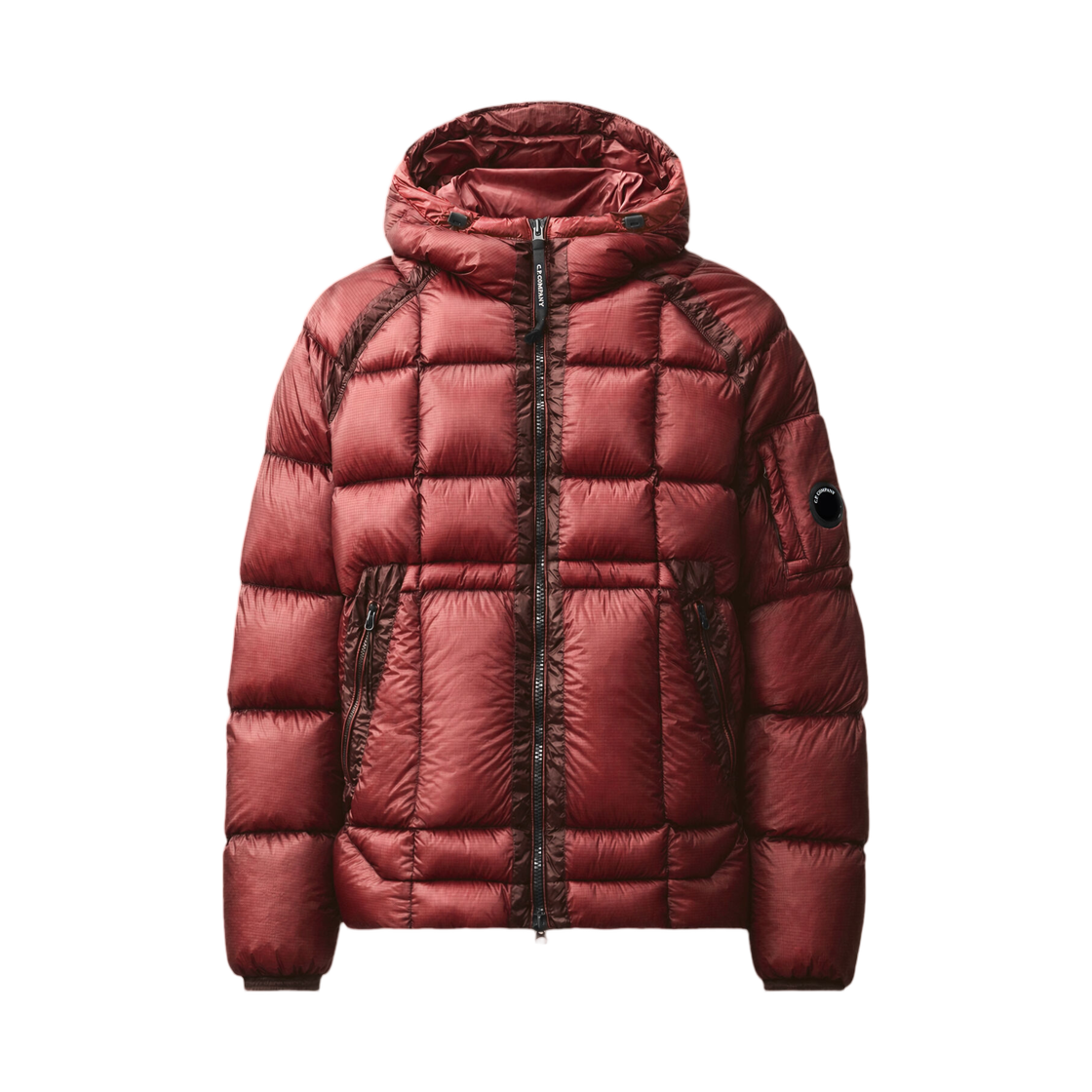 21CMOW702A110416A592 C.P. Company D.D. Shell Hooded Puffer Jacket Andorra Red - 26FW