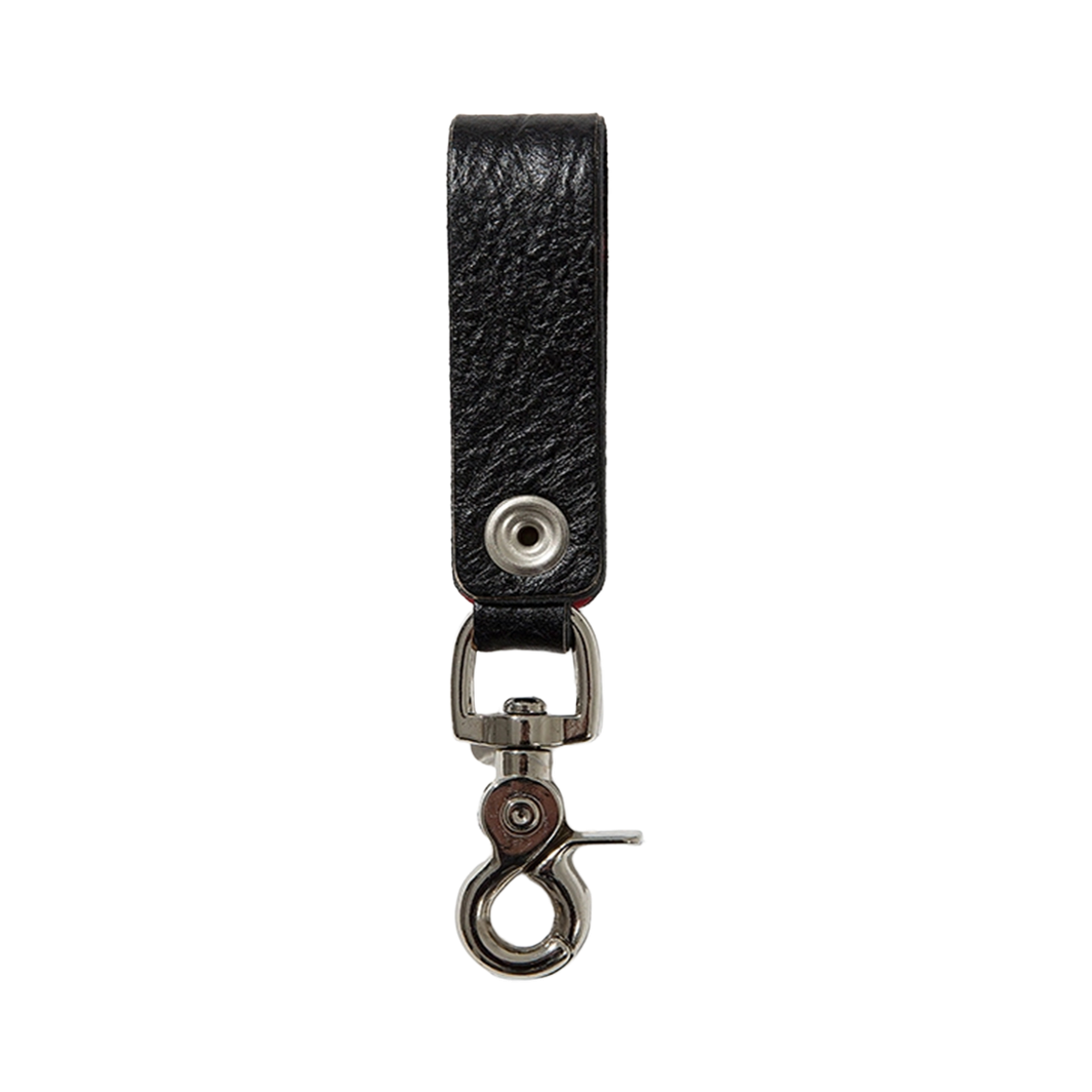 루이스 레더 베지터블 카우 벨트 루프 키링 엠케이 2 블랙 & 골드(Lewis Leathers Vegetable Cow Hide Belt Loop Key Ring MK.2 Black & Gold) - 2