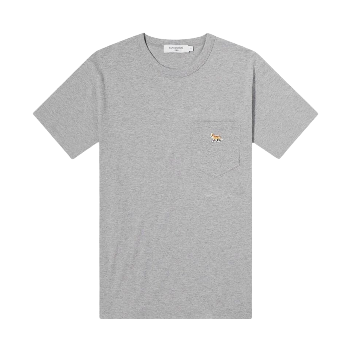 GM00116KJ0008_H150_22F [25% 쿠폰] Maison Kitsune Profile Fox Patch Pocket T-Shirt Gray Melange - 22SS