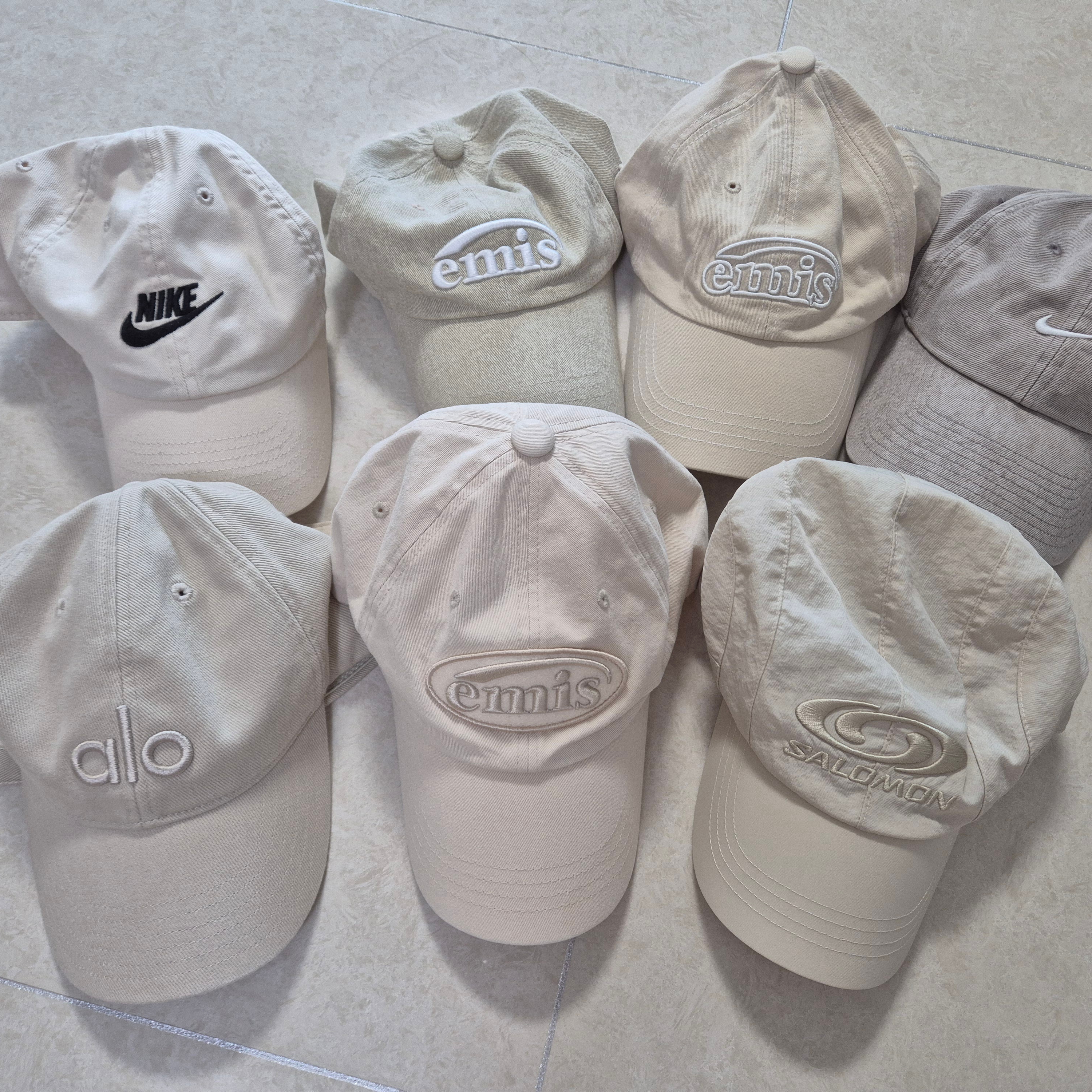 Salomon Link Ball Cap Ivory, (W) Alo Yoga Washed Off Duty Cap Sand Dollar 착용 스타일 - 3
