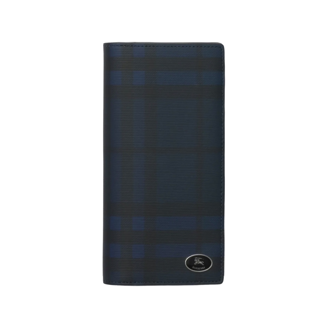 8114972 Burberry Check Bifold Long Wallet Navy