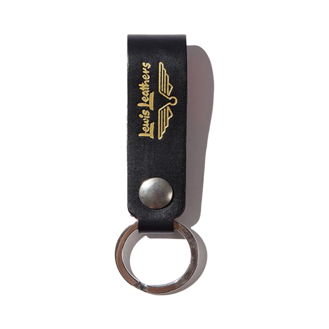 Belt Loop Key Ring MK.1 / Black & Gold Lewis Leathers Belt Loop Key Ring MK.1 Black & Gold