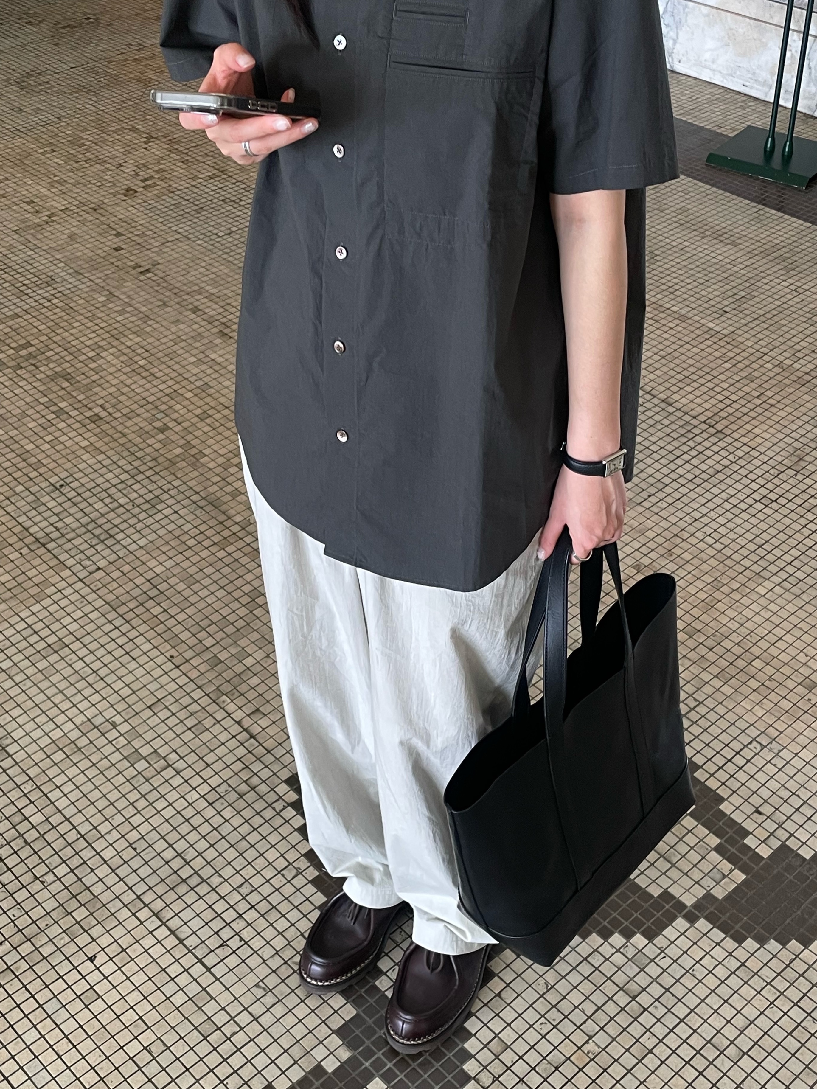 Paraboot Michael Lisse Cafe 착용 스타일 - 2