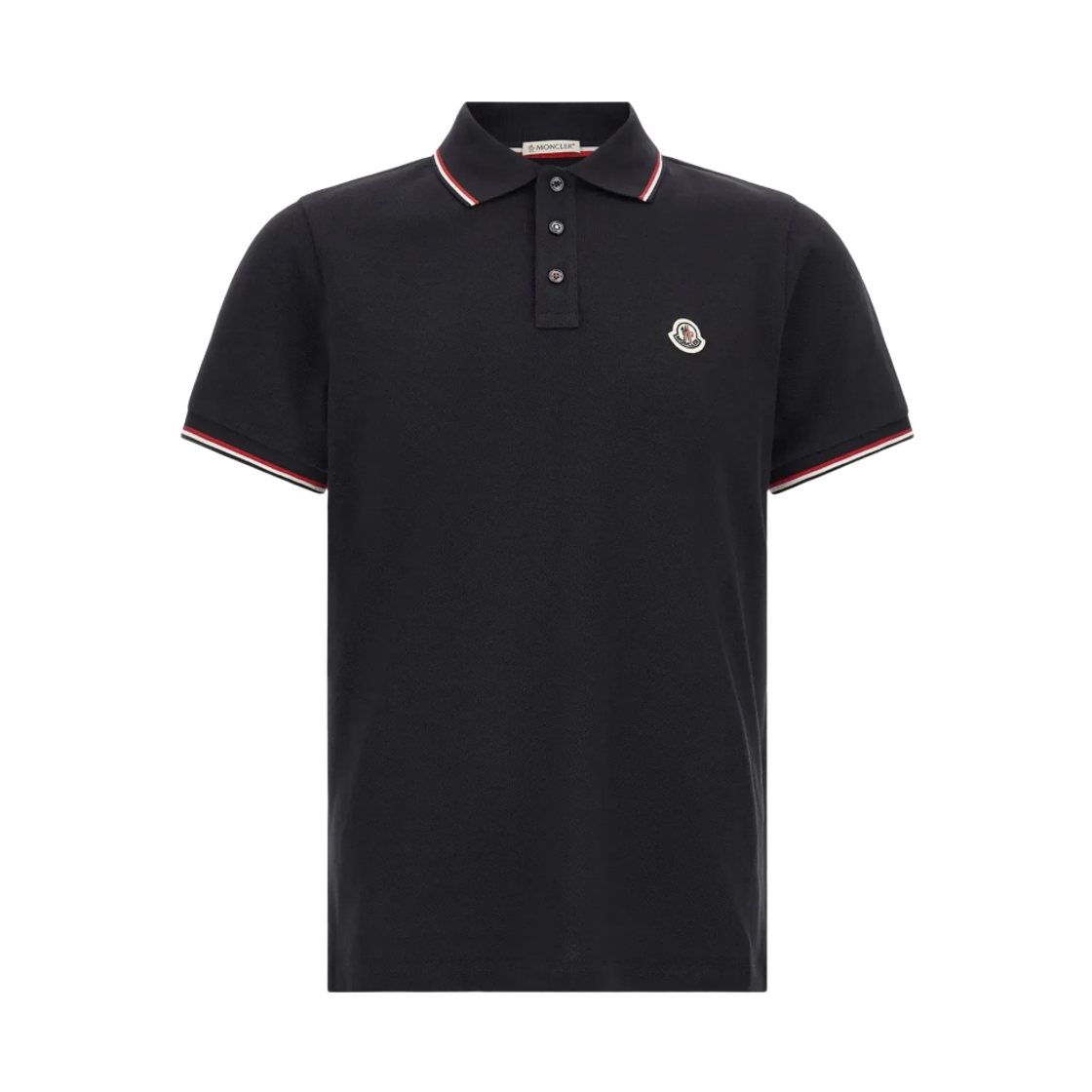 L2-091-8A70300-84556-77X Moncler Logo Cotton Piquet Polo Shirt Dark Blue - 26FW