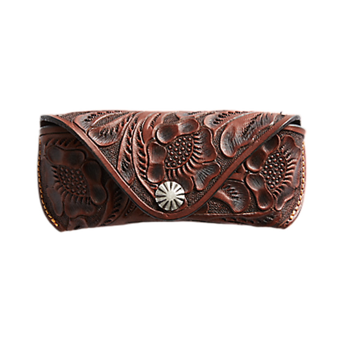 더블알엘 핸드툴 레더 아이글래스 케이스 브라운(Double RL Hand-Tooled Leather Eyeglass Case Brown)