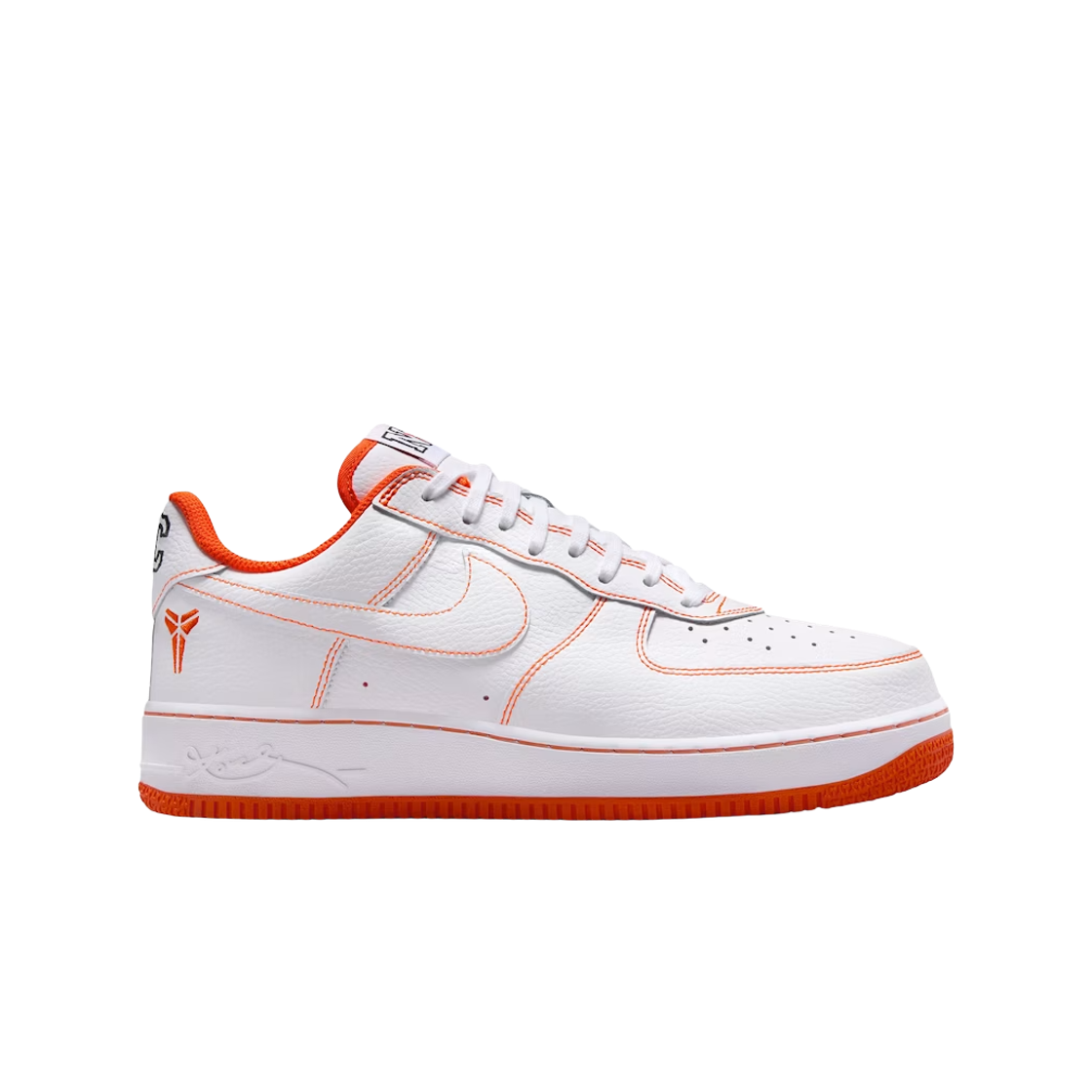 IQ3921-100 Nike x Kobe Bryant Air Force 1 Low Protro White and Safety Orange