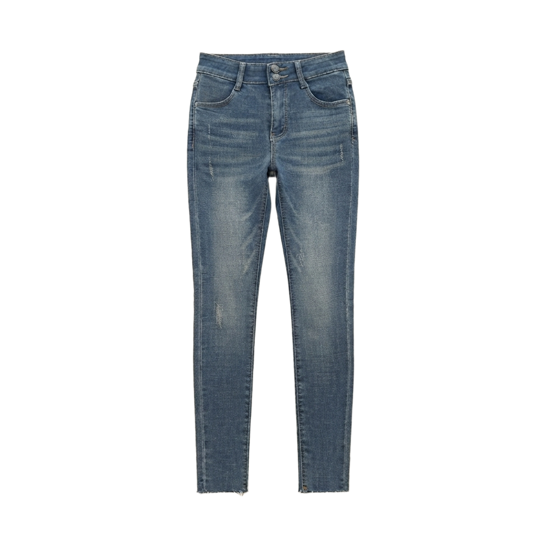 지크립 융털안감 투버튼 시크릿밴딩 스판 스키니 데님팬츠 블루(GCLIP Woolen Lining Two Buttons Secret Banding Spandex Skinny Denim Pants Blue) - 2