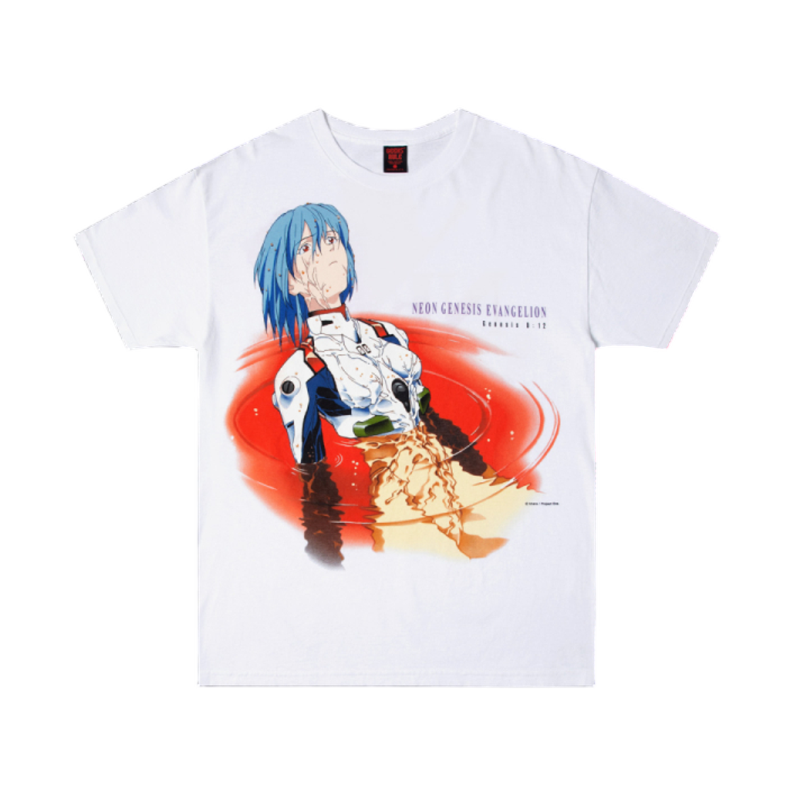 긱스 룰 x 파르코 신세기 에반게리온 실크스크린 프린팅 티셔츠 레이 화이트(Geeks Rule x Parco Neon Genesis Evangelion Silkscreen Printing T-Shirt Rei White)