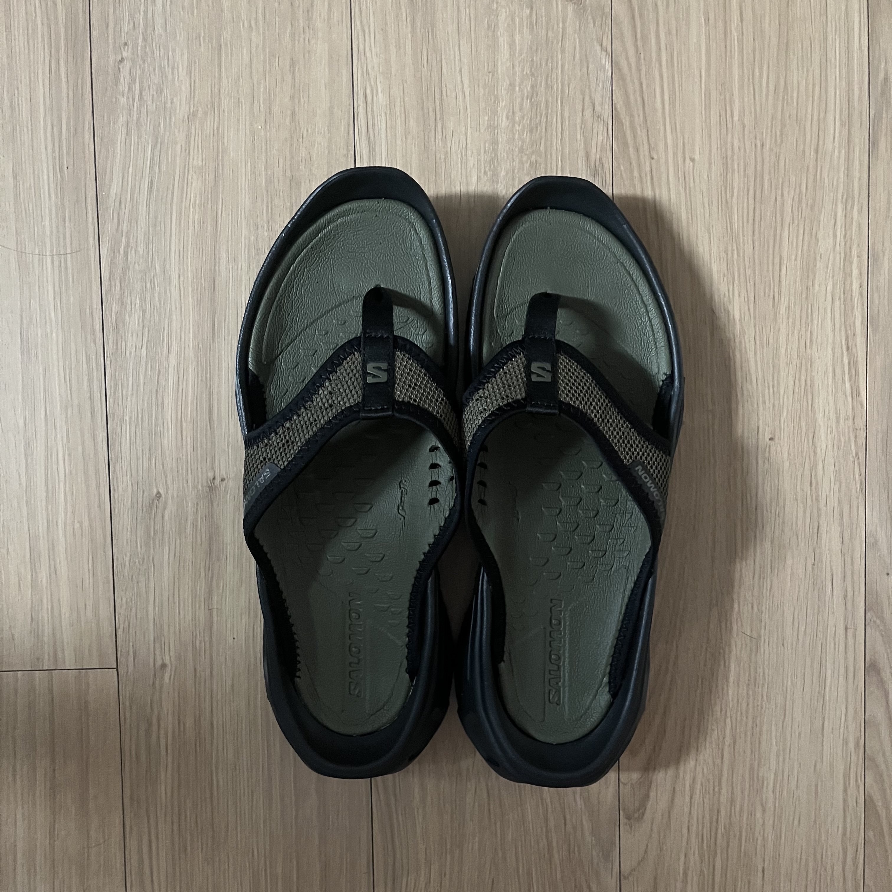 살로몬 RX 브레이크 포스 올리브 나이트 블랙 착용 스타일 - 2