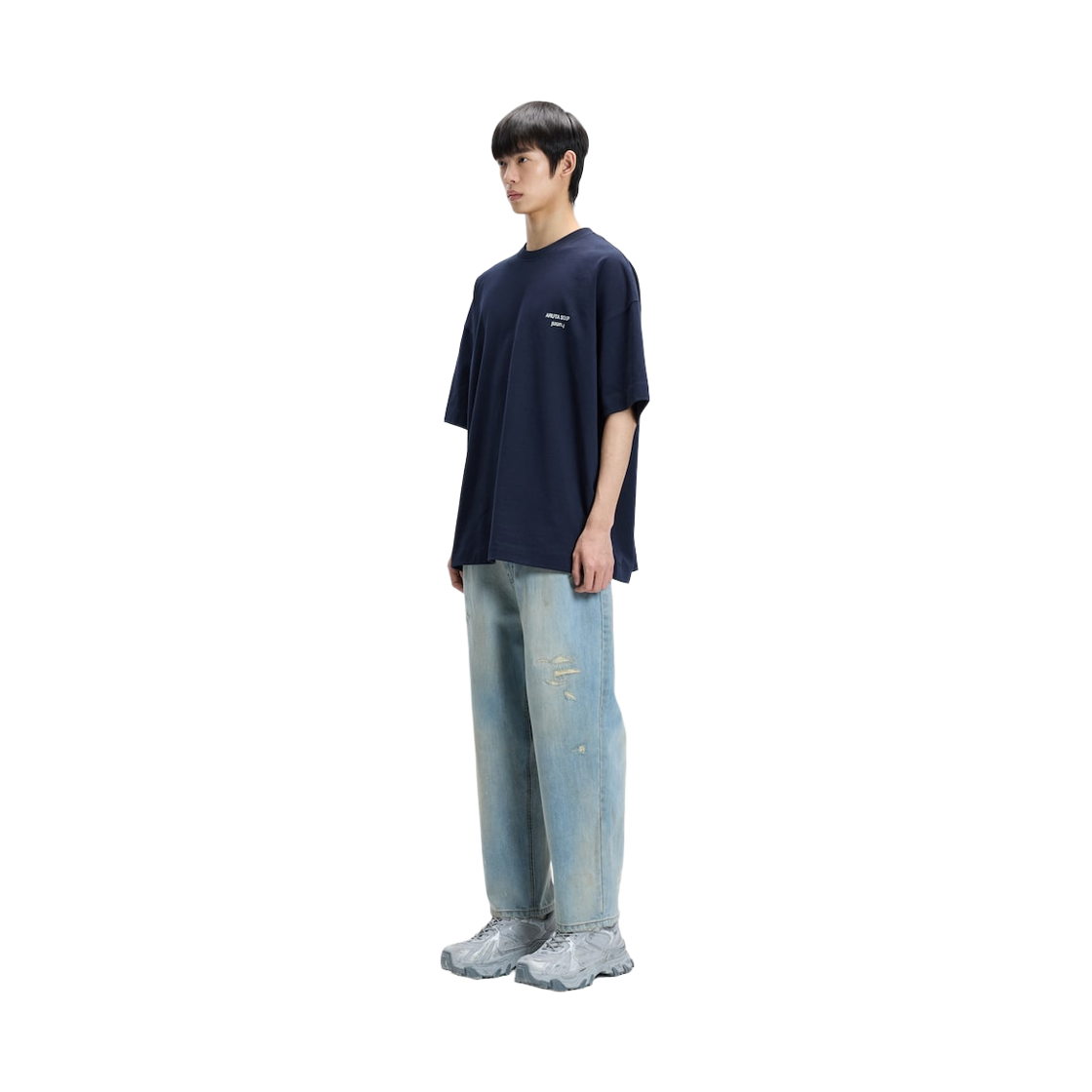 준지 x 아루타 수프 세미오버핏 숏슬리브 네이비(JUUN.J x ARUTA SOUP  Semioverfit Short Sleeve Navy) - 3