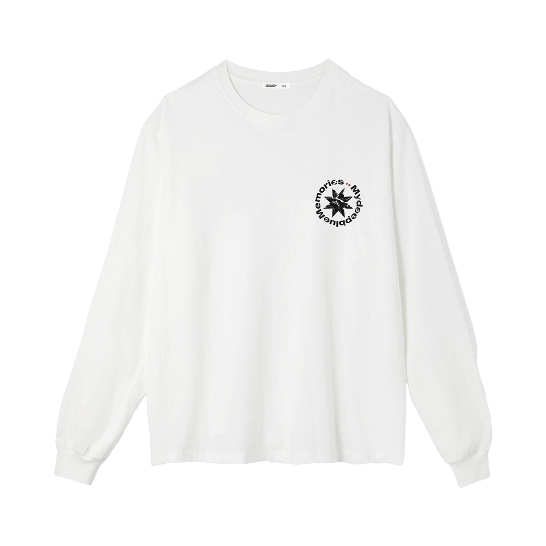 마이딥블루메모리즈 라운드 로고 롱슬리브 티셔츠 화이트(MydeepblueMemories Mm Round Logo Long Sleeve White) - 2