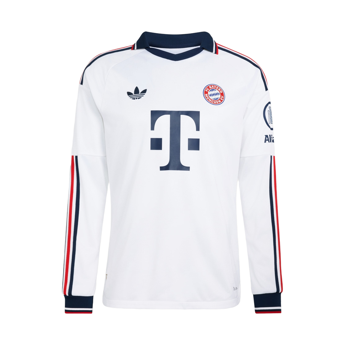 아디다스 FC 바이에른 뮌헨 2026/27 어웨이 어센틱 롱슬리브 저지 화이트 - KR 사이즈 (논 마킹 버전)(Adidas FC Bayern Munchen 2026/27 Away Authentic Long Sleeve Jersey White - KR Sizing (Non Marking Ver.)) - 1
