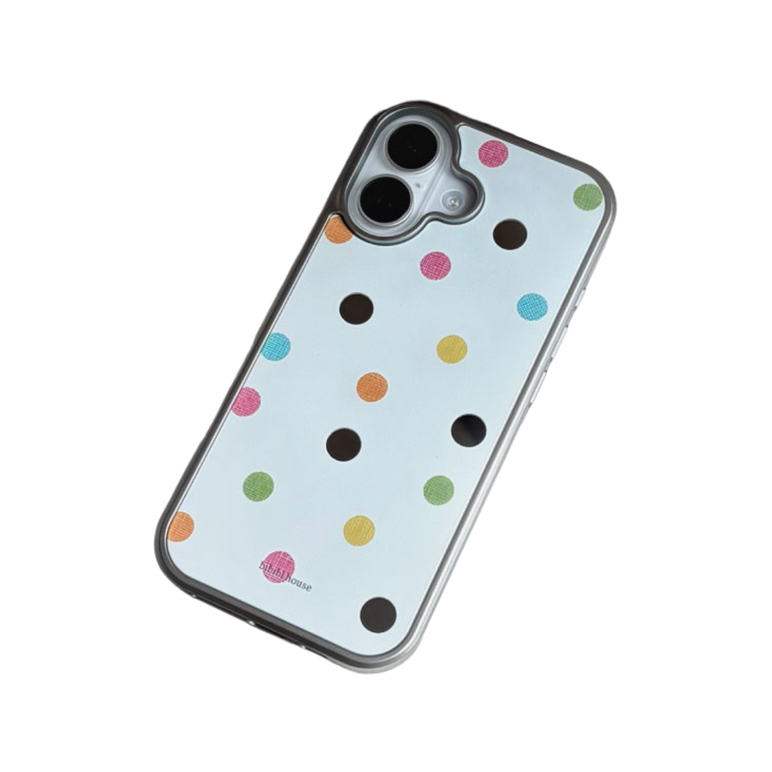 b119 BIBIBL HOUSE Silver Color Dot Phone Case