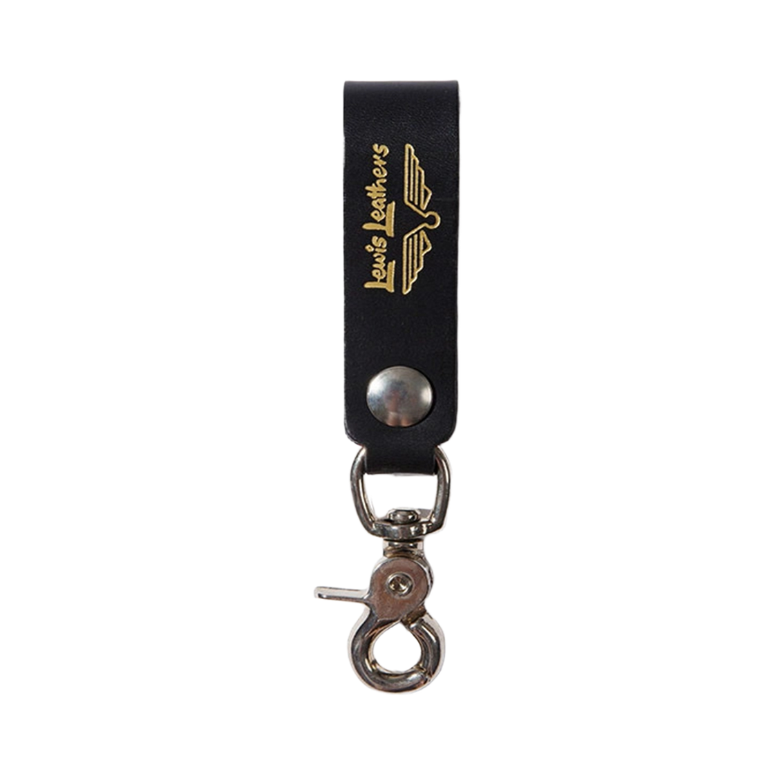 Belt Loop Key Ring MK.2 / Black & Gold Lewis Leathers Belt Loop Key Ring MK.2 Black & Gold