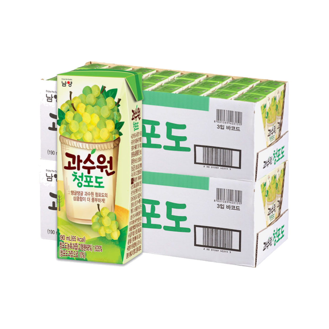 남양 과수원 청포도 190ml 48팩(Namyang Orchard Green Grape Juice 190ml (48 Packs)) - 1