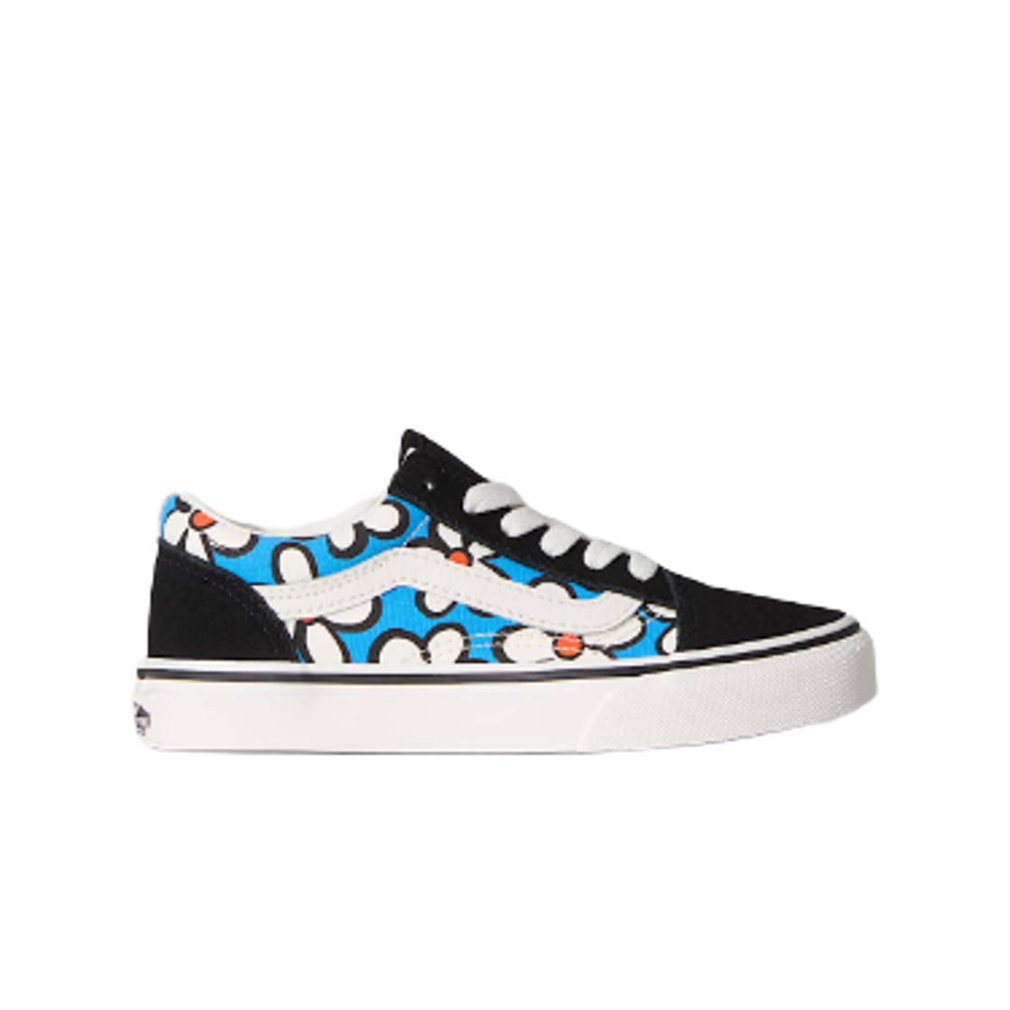 VN000CY8FNM (Kids) Vans Old Skool Painted Floral Bright Azure