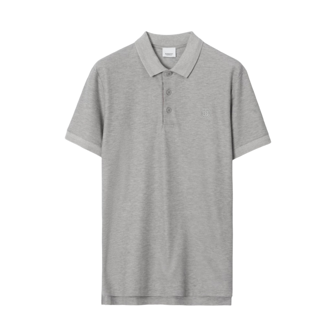 8052966 PALE GREY MELAN [25% 쿠폰] Burberry Monogram Motif Cotton Pique Polo Shirt Pale Grey Melange