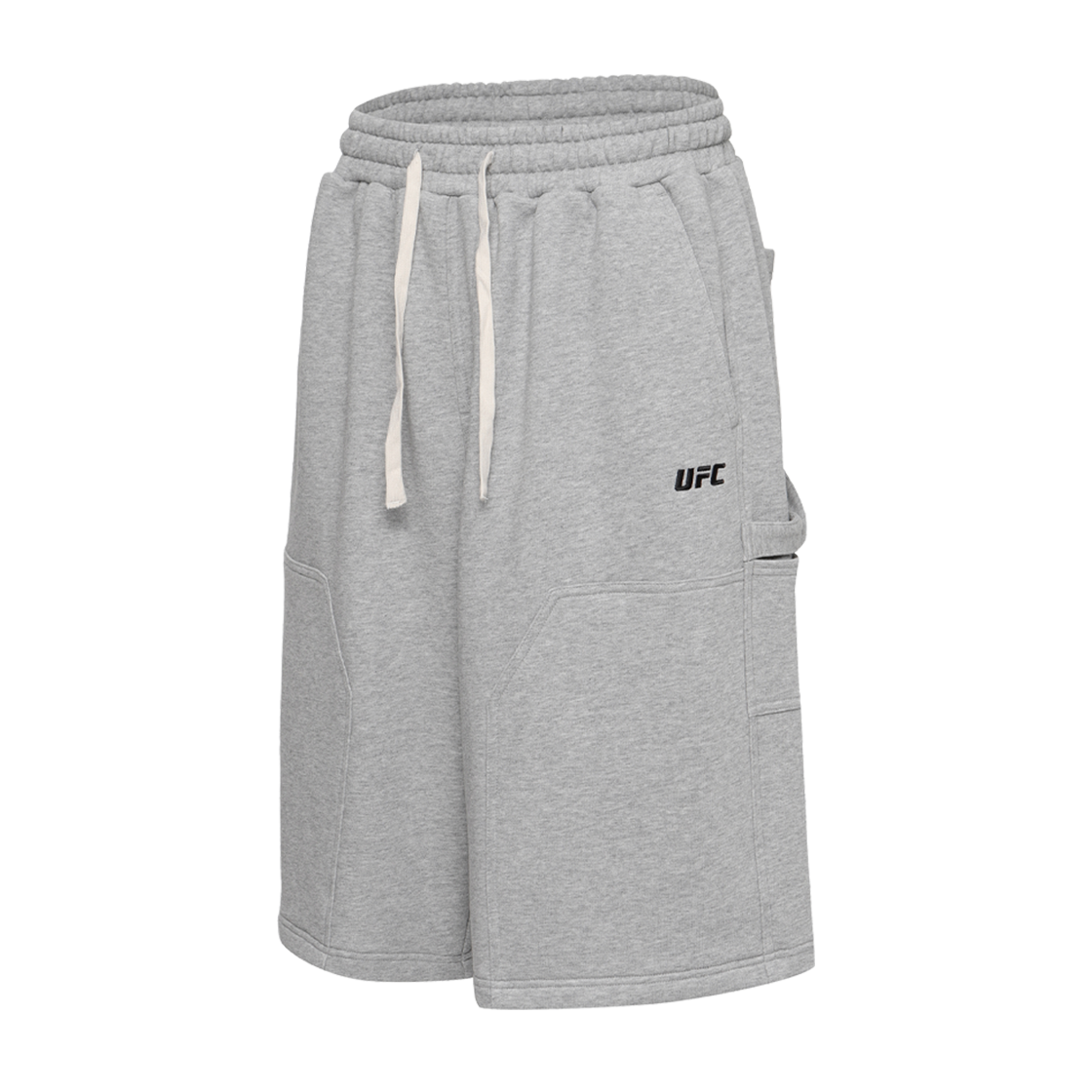 유에프씨 스포츠 카펜더 메가핏 버뮤다 쇼츠 멜란지 그레이 U2SPX3301MG(UFC SPORT Carpenter Mega Oversized Fit Bermuda Shorts Melange Grey) - 2