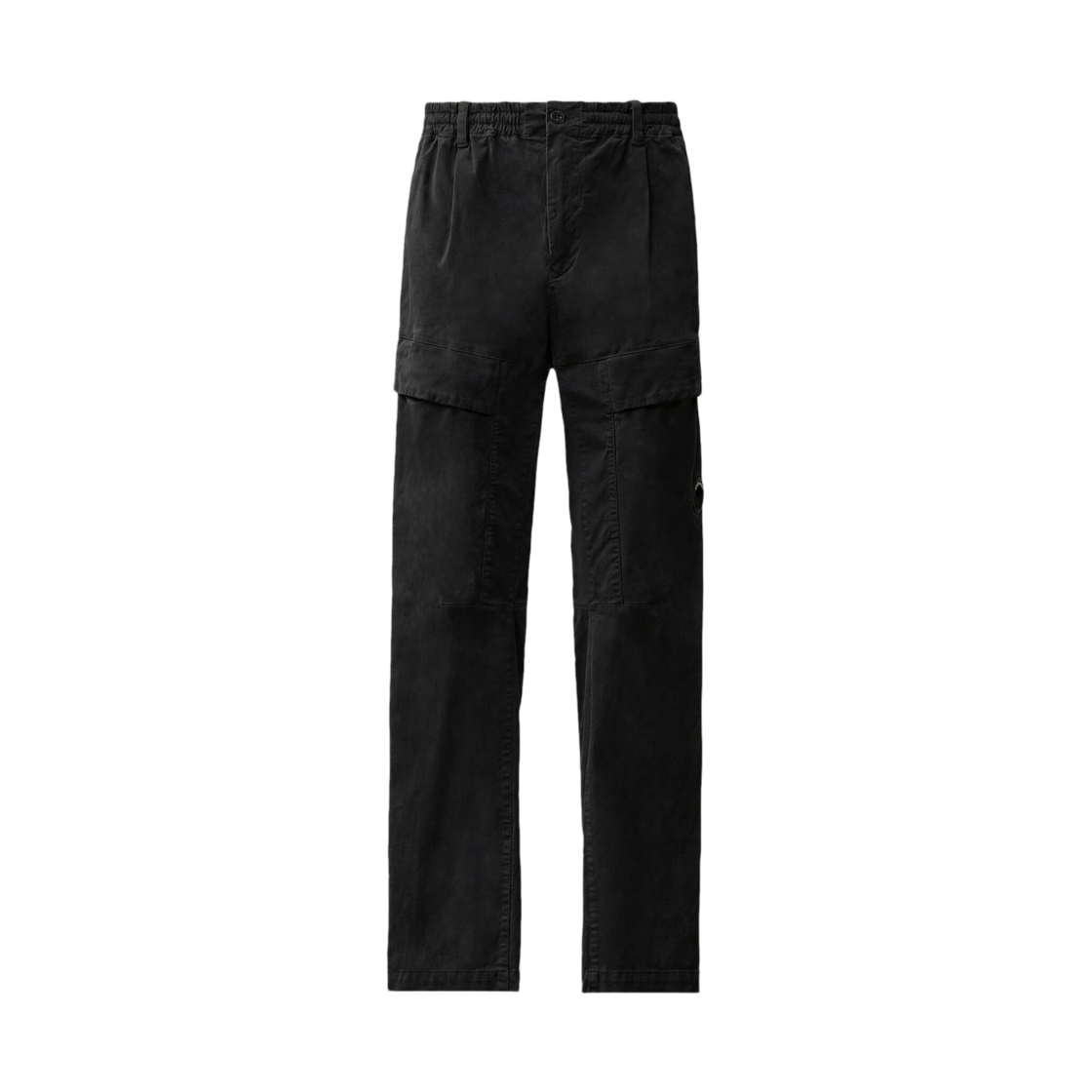 C.P. 컴퍼니 스트레치 사틴 노 사이드 심 렌즈 카고 팬츠 블랙 - 26FW(C.P. Company Stretch Sateen No Side Seams Lens Cargo Pants Black - 26FW) - 1