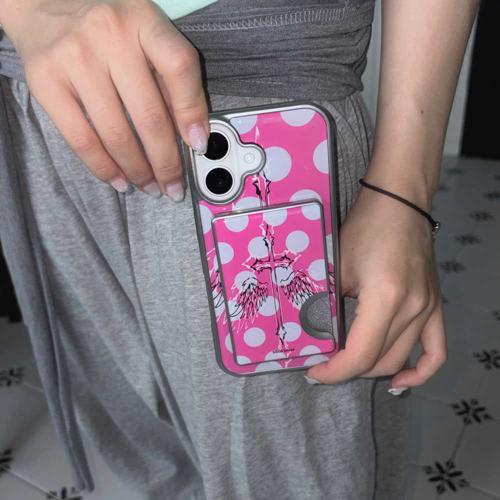 비비블 하우스 맥세이프 핑크윙즈 폰케이스(BIBIBL HOUSE MagSafe Pink Wings Phone Case) - 2