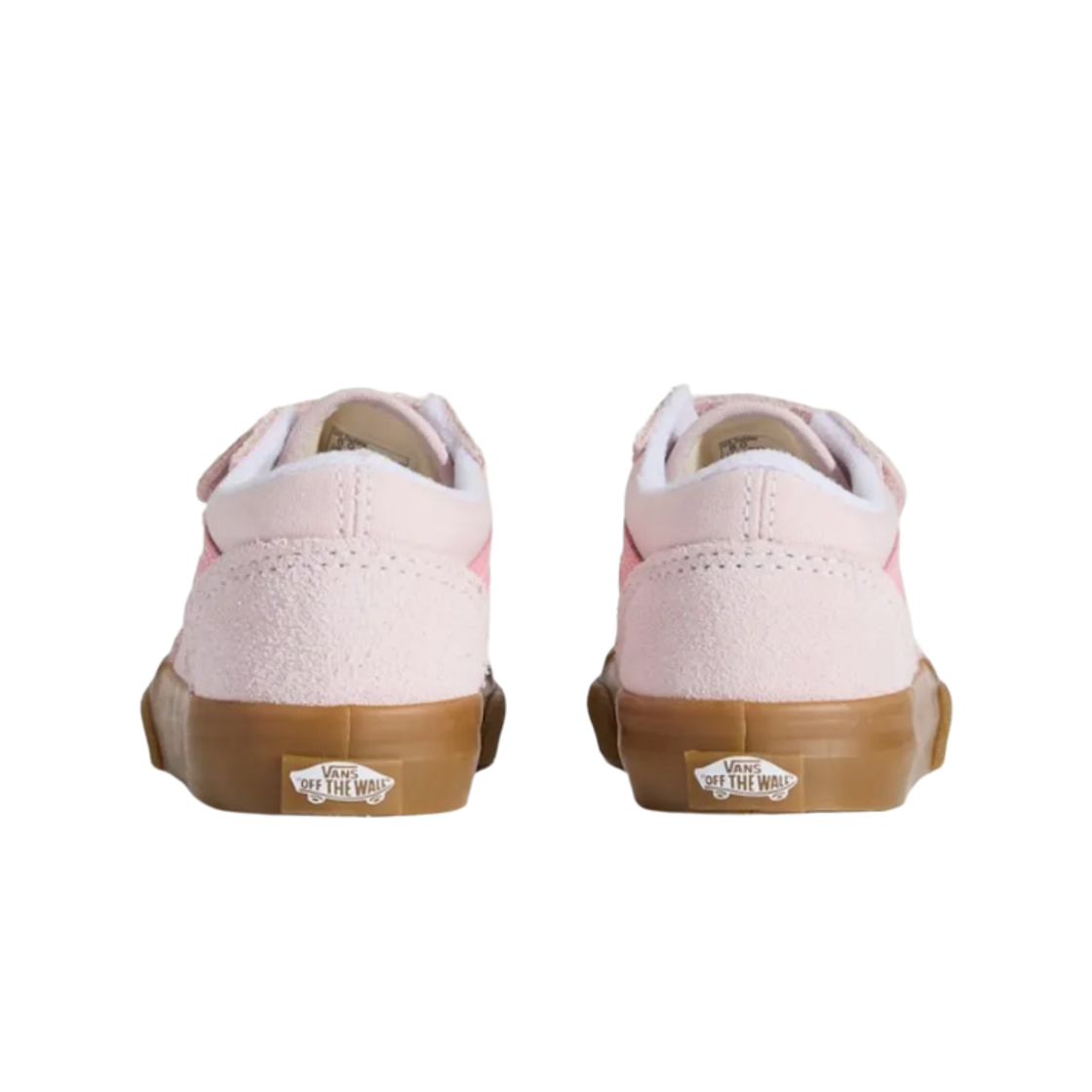 (키즈) 반스 올드스쿨 벨크로 검 솔 핑크((Kids) Vans Old Skool Velcro Gum Sole Pink) - 2