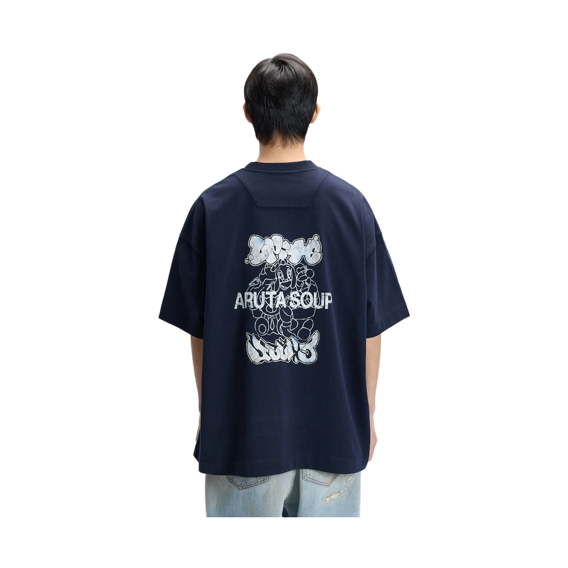 준지 x 아루타 수프 세미오버핏 숏슬리브 네이비(JUUN.J x ARUTA SOUP  Semioverfit Short Sleeve Navy) - 4