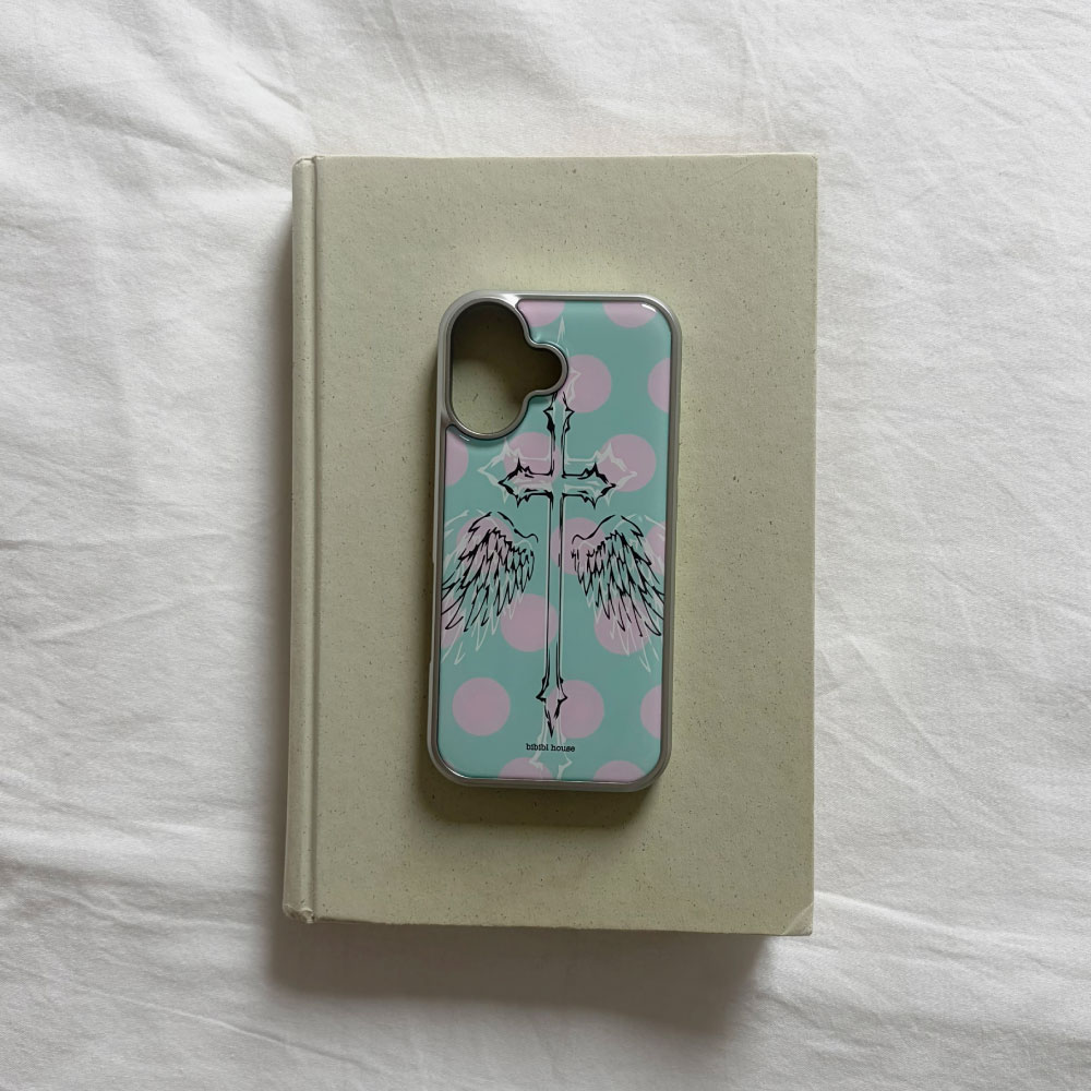 비비블 하우스 맥세이프 민트윙즈 폰케이스(BIBIBL HOUSE MagSafe Pink Wings Phone Case) - 2