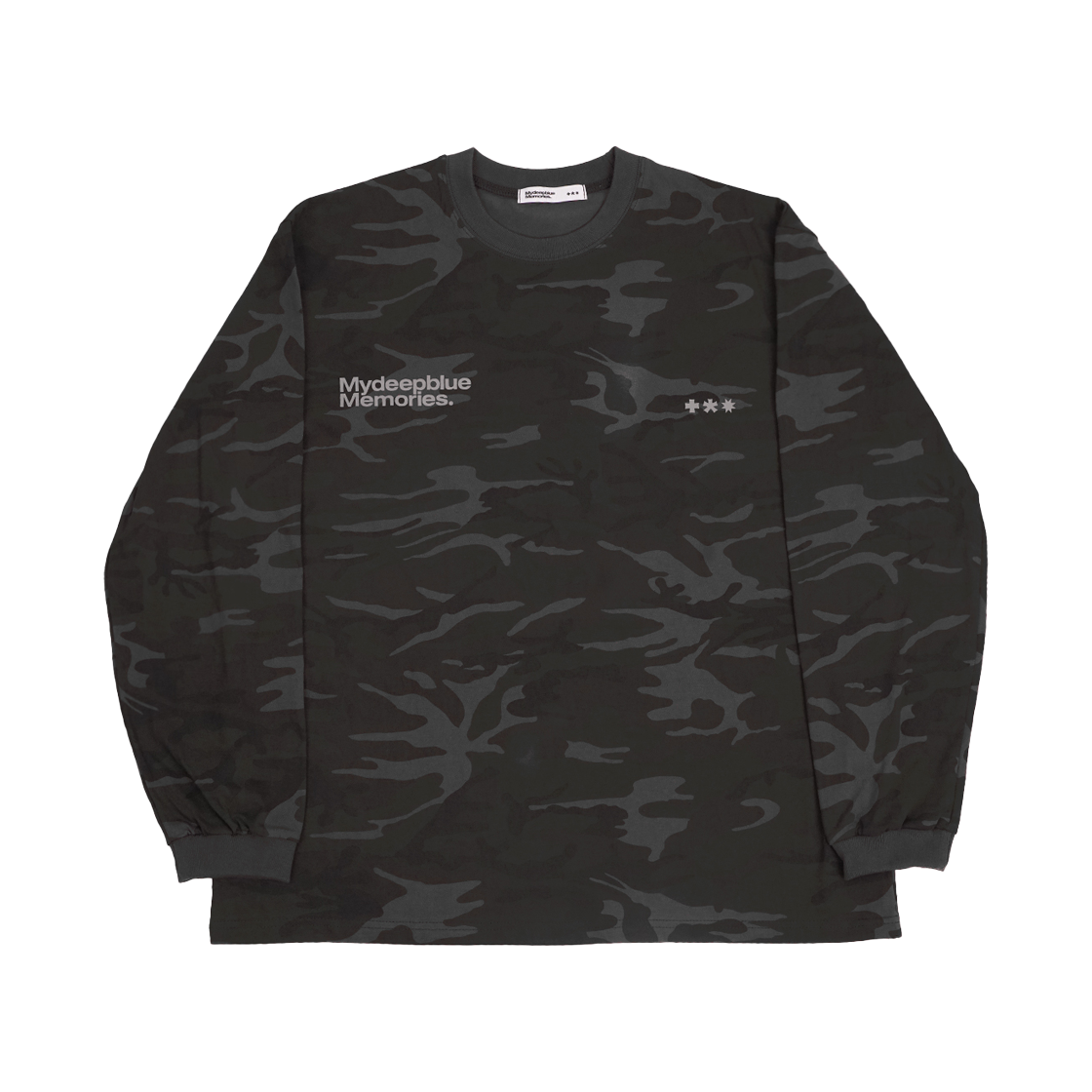 마이딥블루메모리즈 심볼 로고 카모 롱슬리브 티셔츠#2 블랙(MydeepblueMemories Mm Symbol Logo Camo Long Sleeve #2 Black) - 2