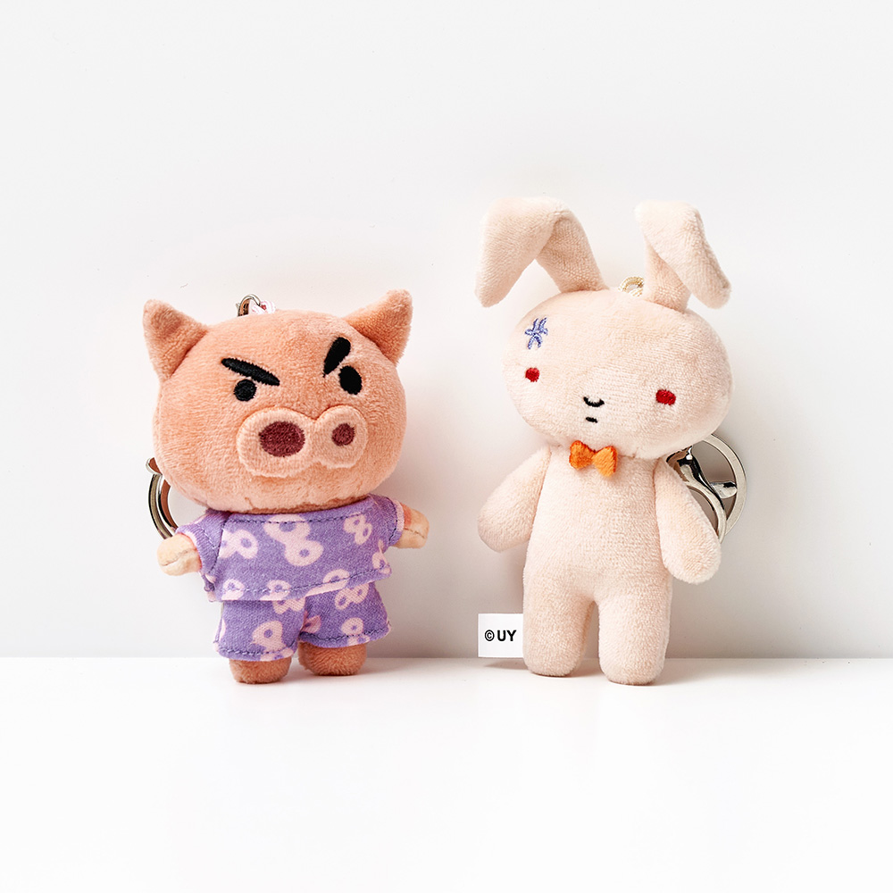 대원미디어 짱구는못말려 잠옷친구들 인형 키링 스마일 와니야마(Daewonmedia Crayon Shin Chan Pajama Friends Plush Doll Keyring Smile Waniyama-San) - 3