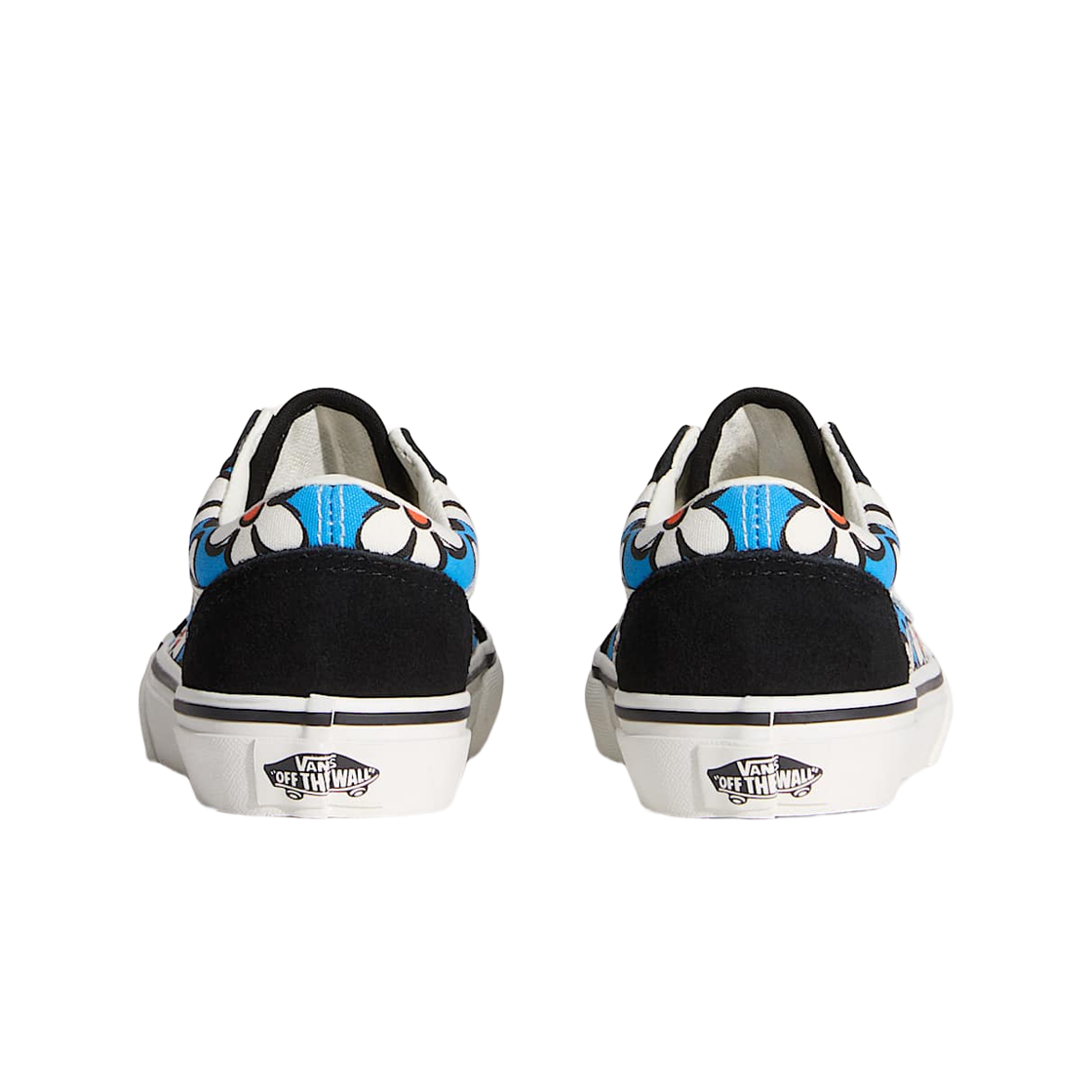 (키즈) 반스 올드스쿨 페인티드 플로럴 브라이트 아주르((Kids) Vans Old Skool Painted Floral Bright Azure) - 2