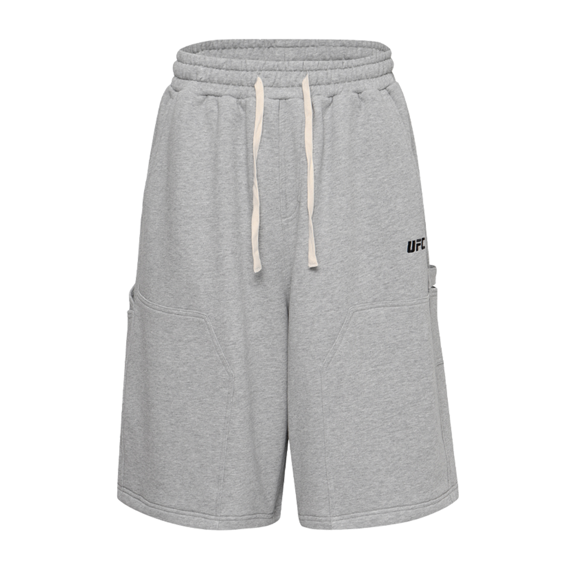 유에프씨 스포츠 카펜더 메가핏 버뮤다 쇼츠 멜란지 그레이 U2SPX3301MG(UFC SPORT Carpenter Mega Oversized Fit Bermuda Shorts Melange Grey)