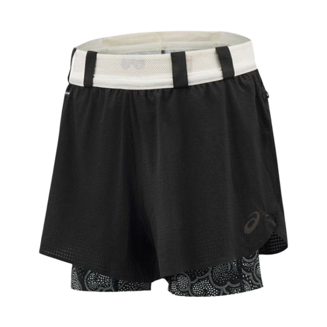 2011D452-001 Asics Limited Series Metarun 2-N-1 4 Inch Shorts Performance Black Cream