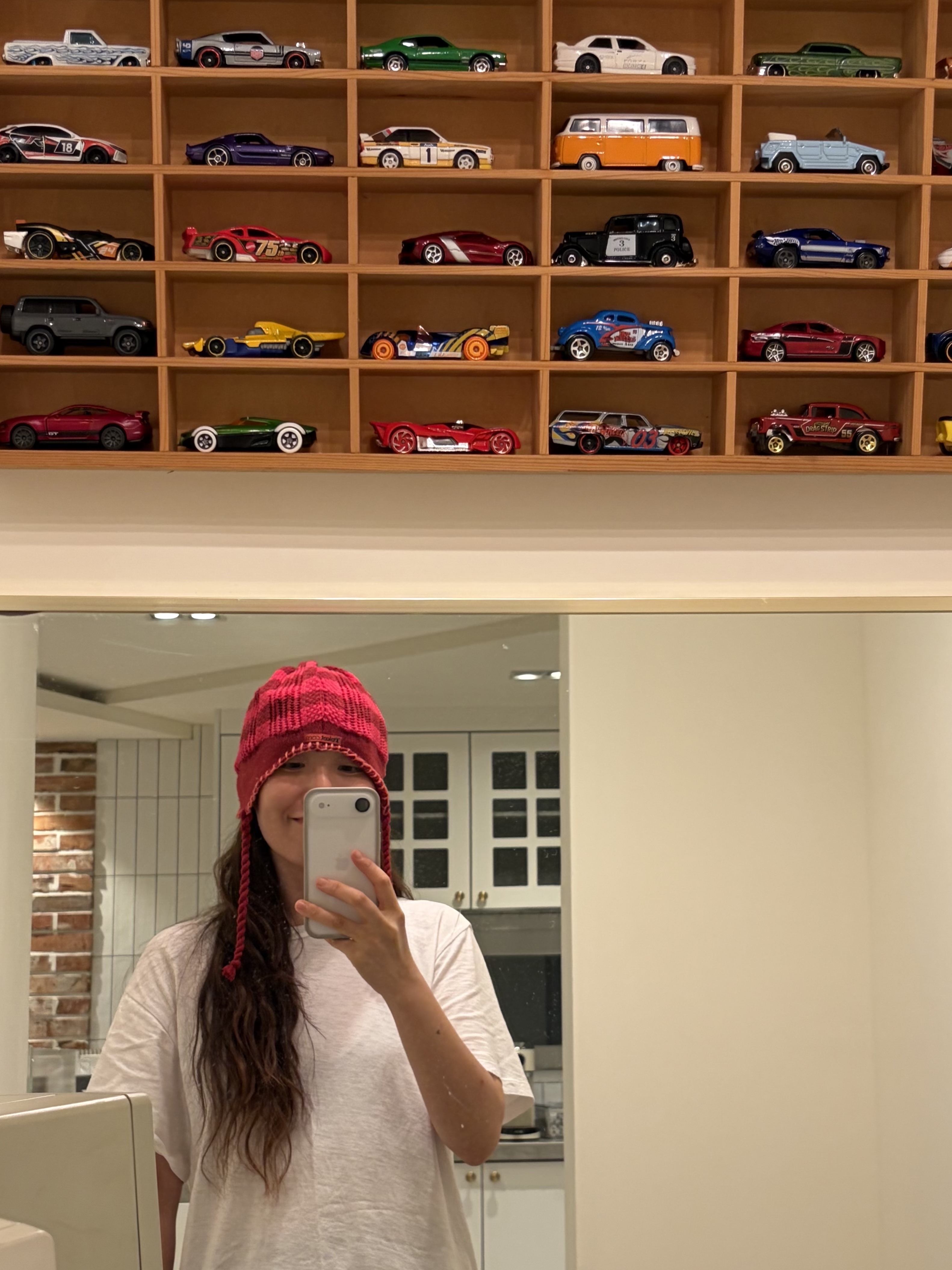 Stussy Skullcap Crinkle Stitch Cloud, Needles H.D. Track Pants Poly Smooth Brown 착용 스타일 - 2