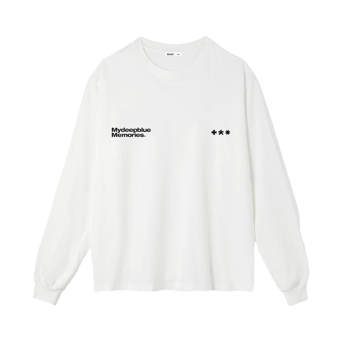 마이딥블루메모리즈 심볼 로고 롱 슬리브 티셔츠 화이트(MydeepblueMemories Mm Symbol Logo Long Sleeve Twhite) - 2