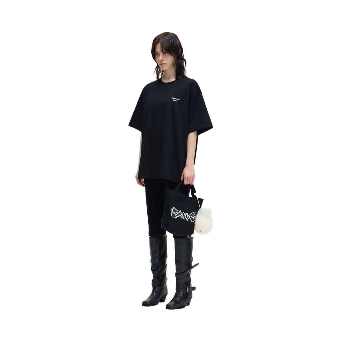 준지 x 아루타 수프 시그니처 오버핏 반팔 티셔츠 블랙(JUUN.J x ARUTA SOUP Signature Overfit T-shirts Black) - 3