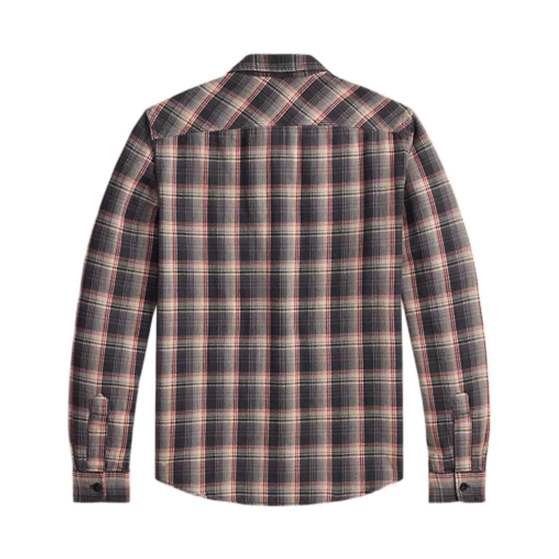 더블알엘 플래드 트윌 워크셔츠 그레이 레드(Double RL Plaid Twill Workshirt Gray Red) - 2