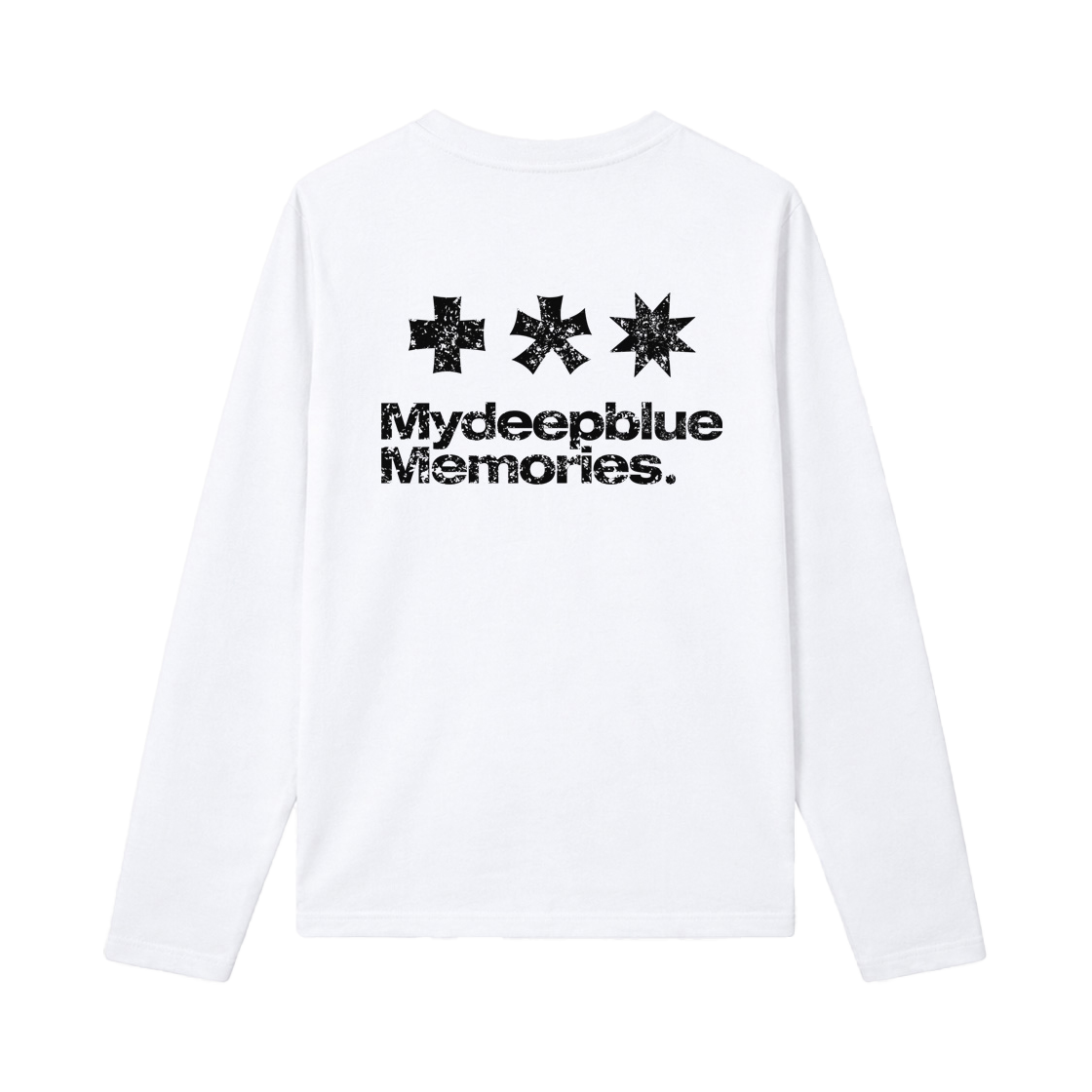 26072711 MydeepblueMemories W/M Crack Symbol Long Sleevewhite